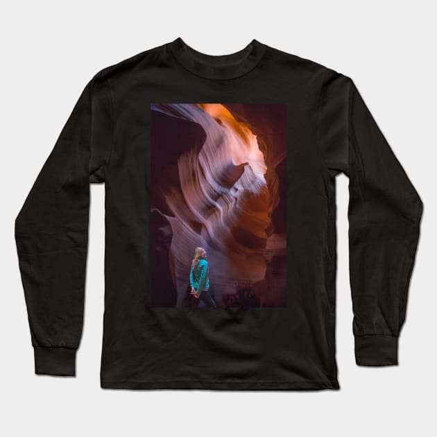 Antelope Canyon Long Sleeve T-Shirt by dawn2dawn